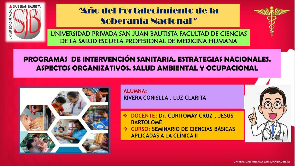 Programas de Intervención Sanitaria