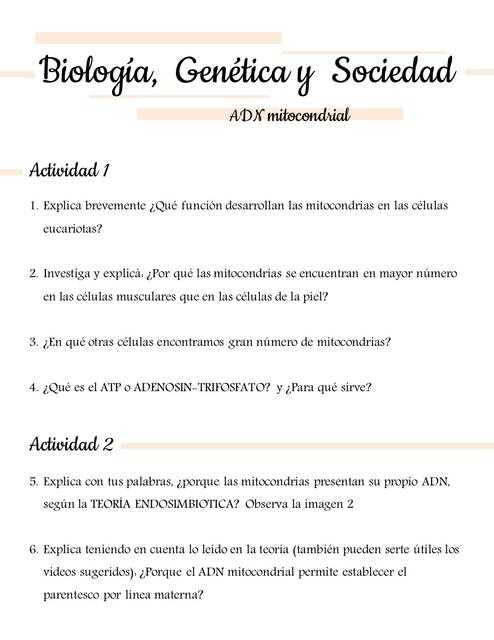 Biología, Genetica y Sociedad 11