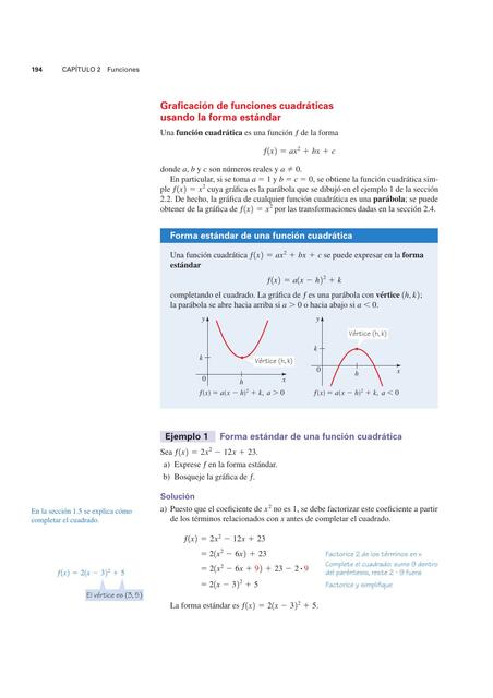 Graficación de Funciones Cuadráticas