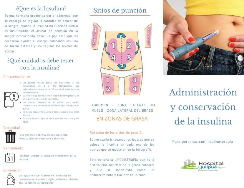 Tríptico Insulinoterapia- Insulina Pluma