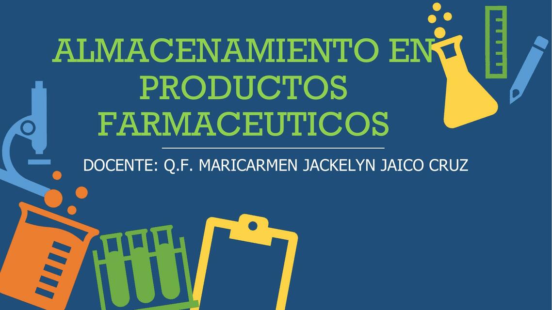 Almacenamiento en productos farmacéuticos