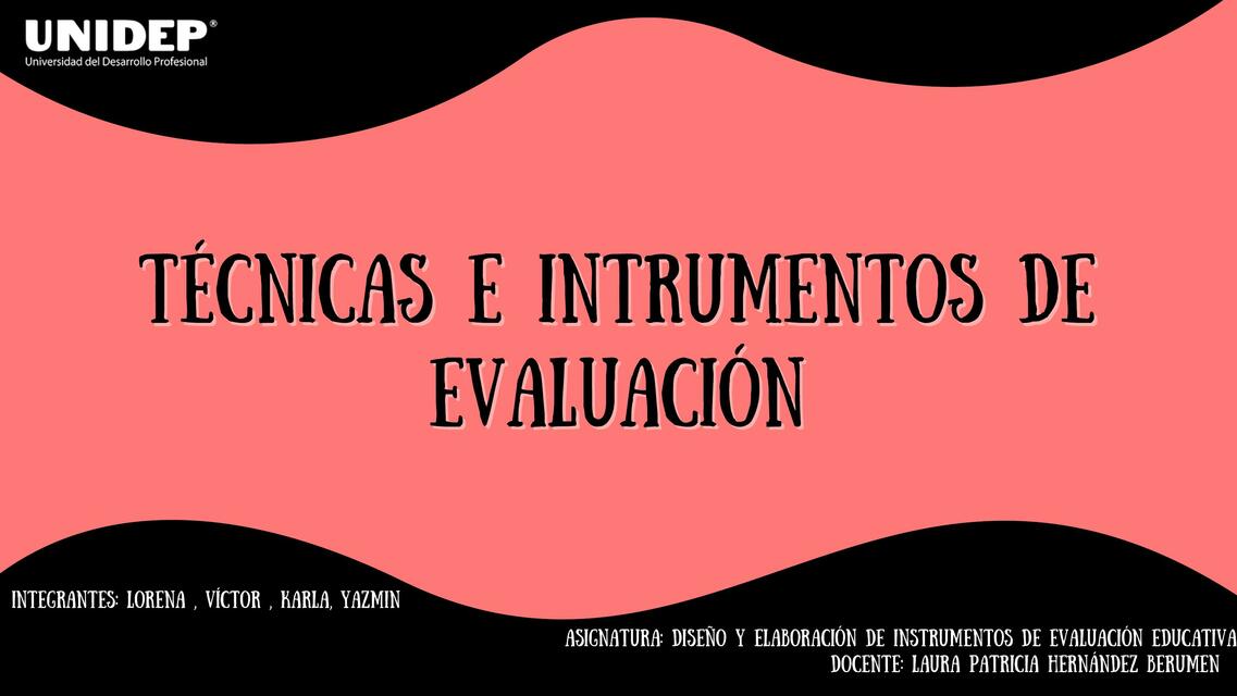 Técnicas e Instrumentos de Evaluación