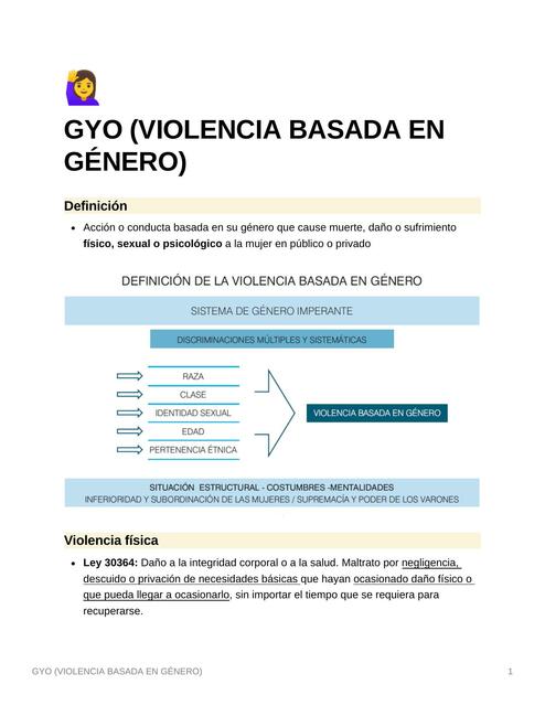 Violencia Basada en Género