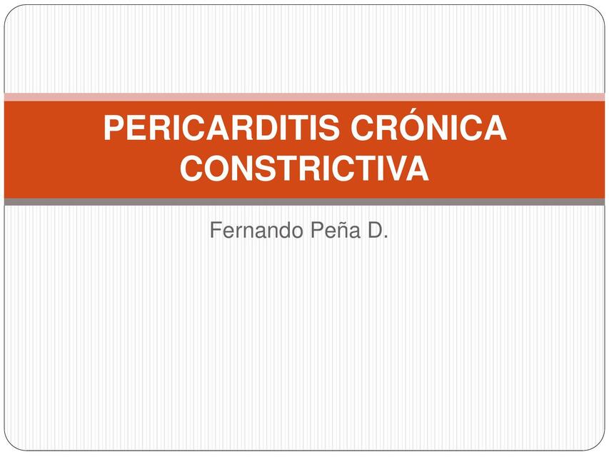 Pericarditis Crónica Constrictiva