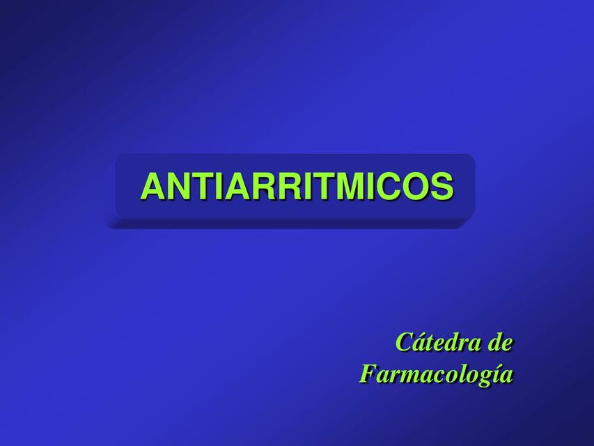 Antiarrítmicos