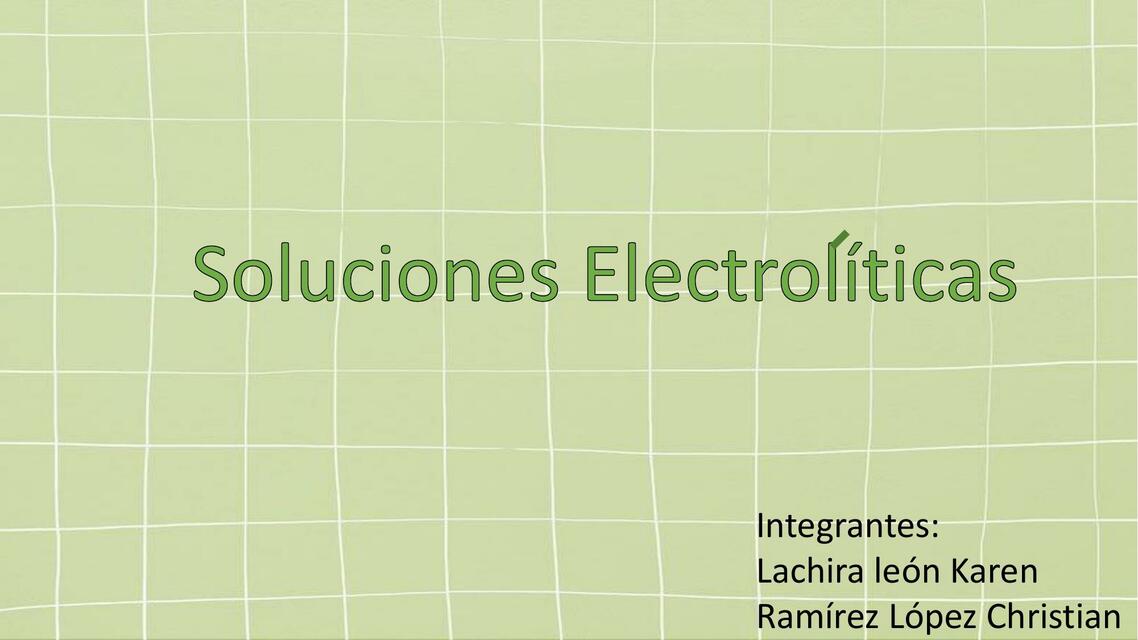 Exposición Soluciones Electrolíticas 