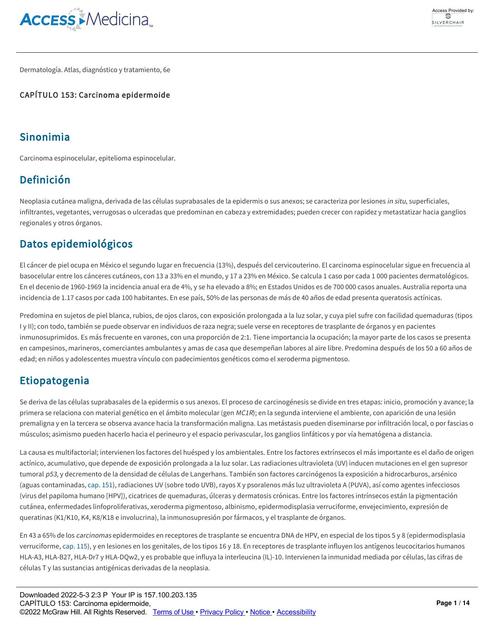 Carcinoma Epidermoide