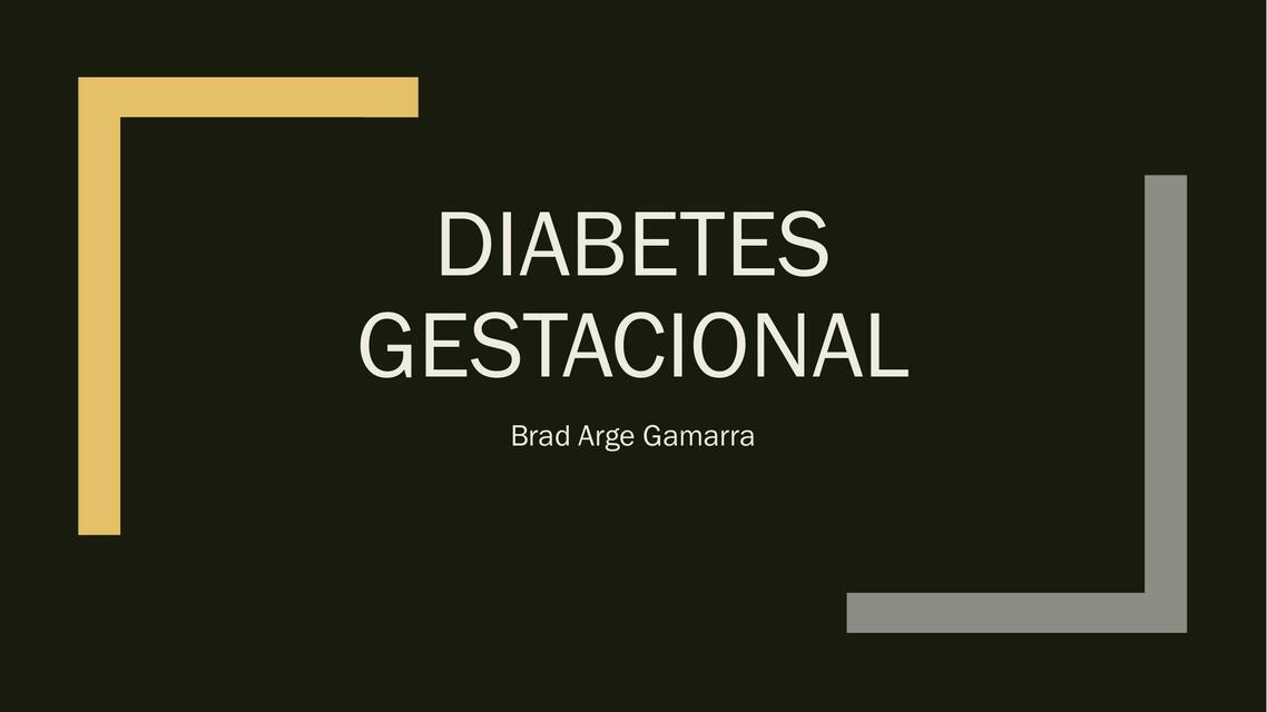 Diabetes gestacional