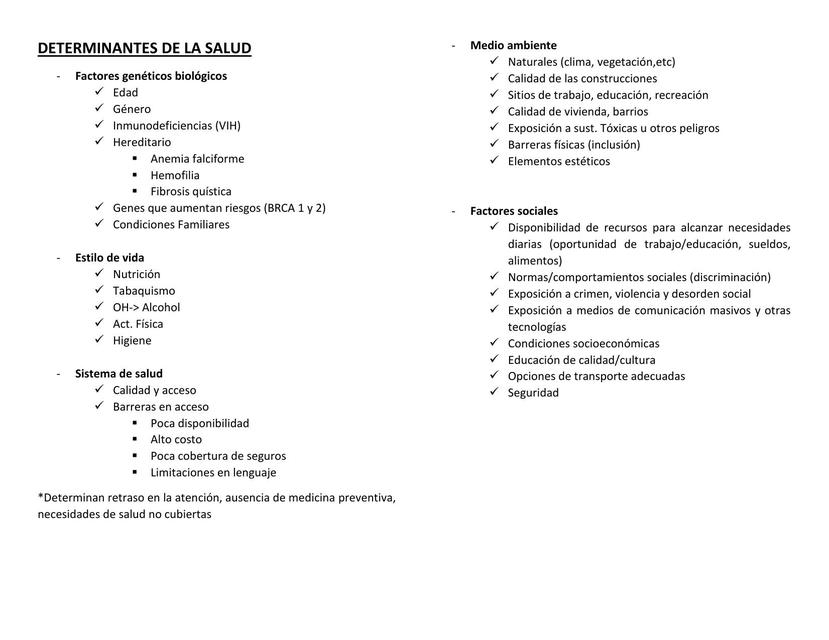 Determinantes de la Salud