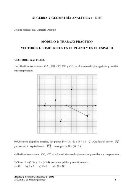 Vectores Geométricos en el Plano y en el Espacio