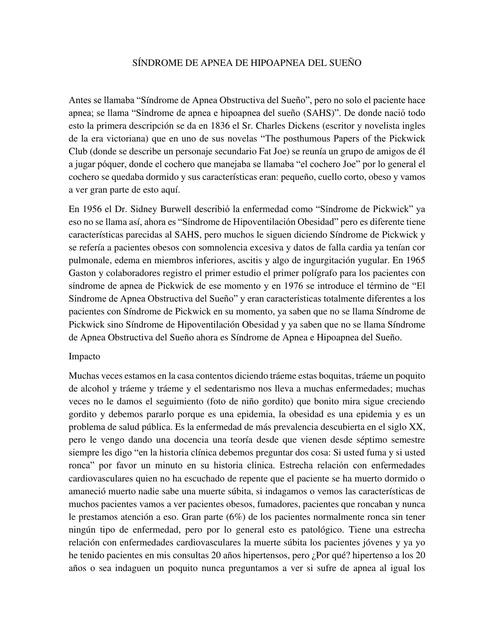 Síndrome de Apnea de Hipoapnea del Sueño 