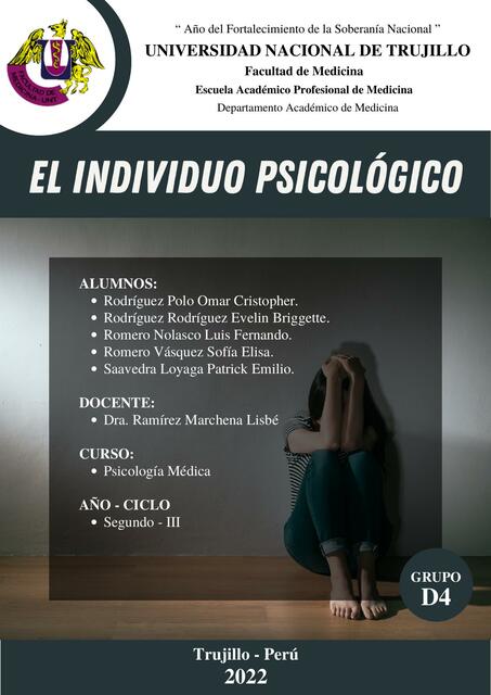 Informe El Individuo Psicológico