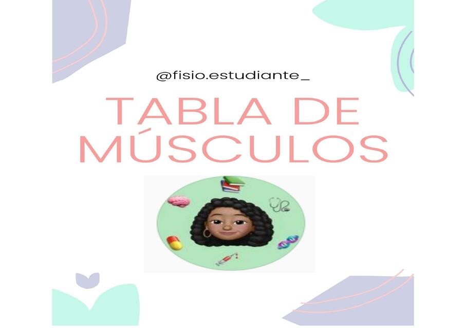 TABLA DE MÚSCULOS