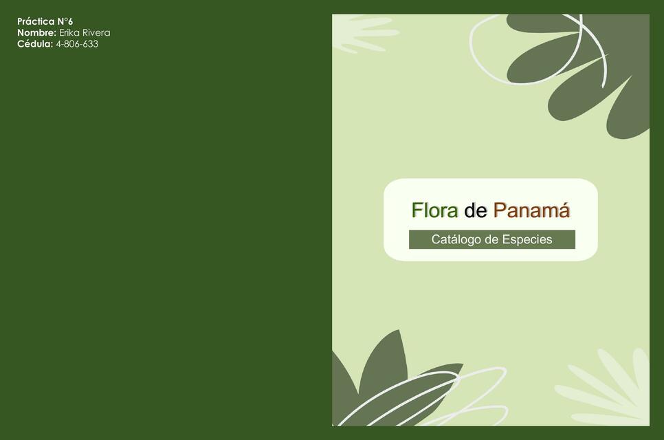 Flora de Panamá - Catálogo de Especies