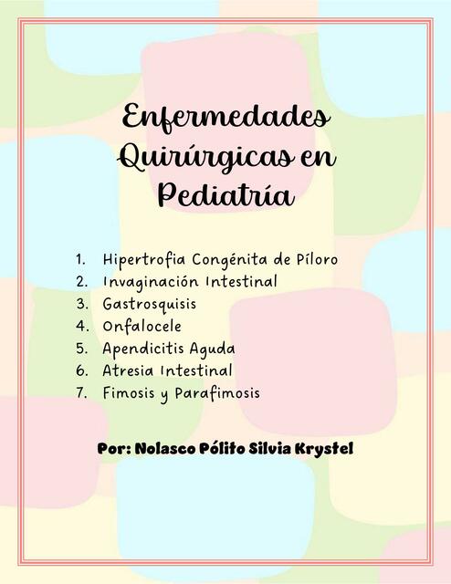 Enfermedades Quirúrgicas en Pediatría