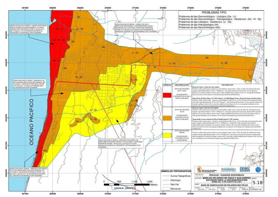 Mapa de Zonificacion de Peligros Multiples