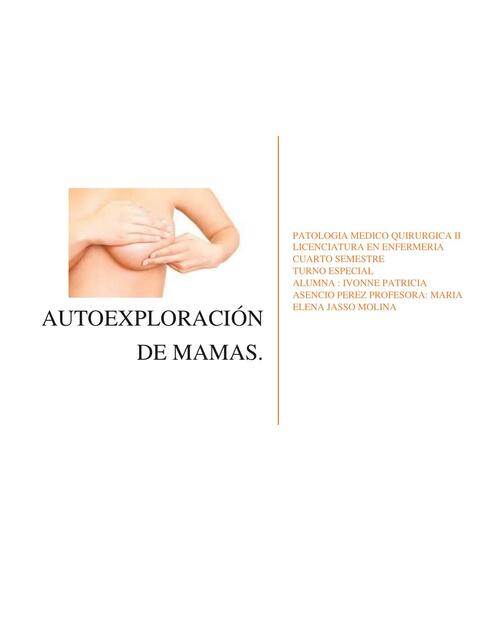 Autoexploración de Mamas 