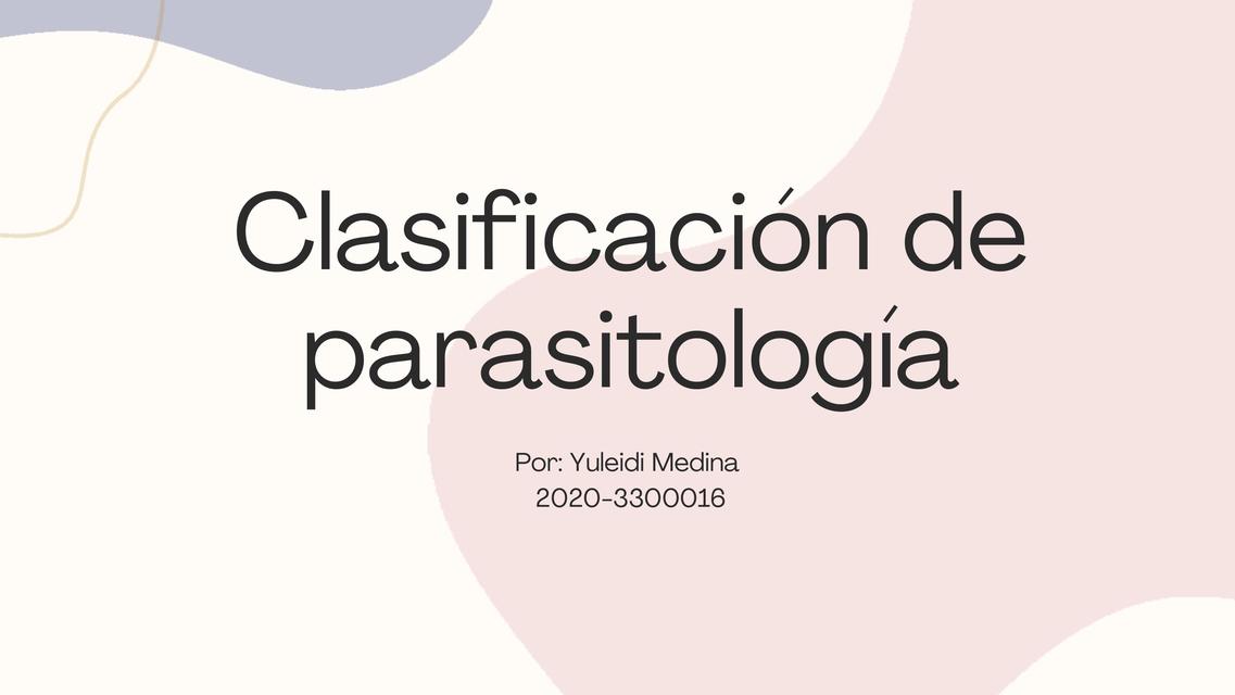 Clasificación de parasitología