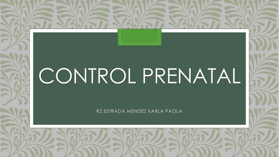 Control Prenatal