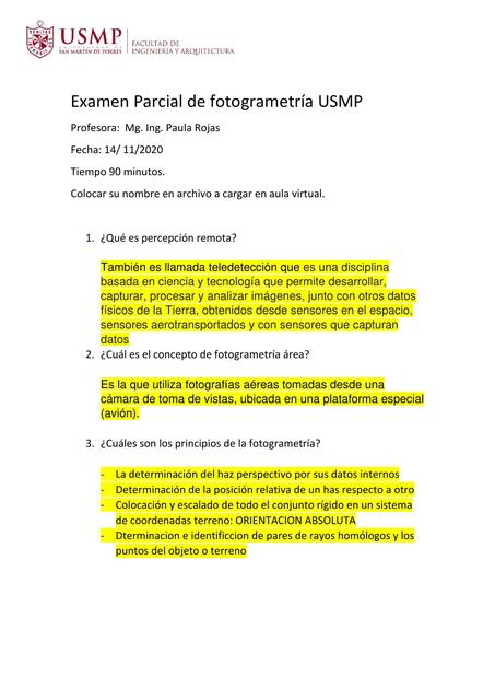 Examen Parcial Fotogrametría 2 