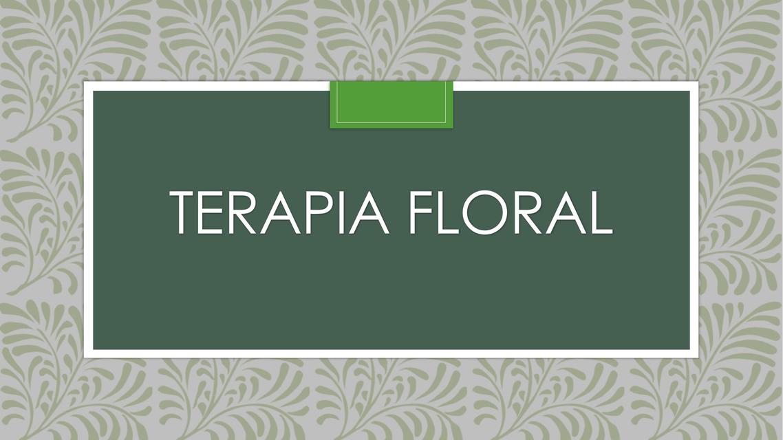 Terapia Floral