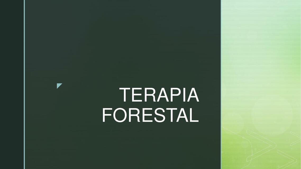 Terapia Forestal