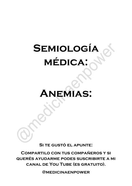 Anemias