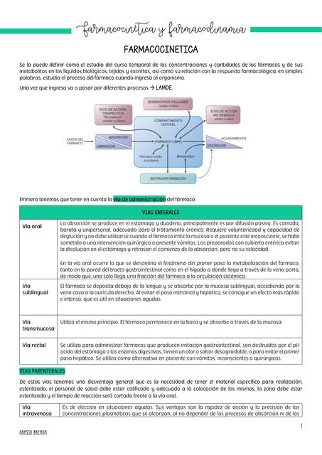 Farmacocinética y farmacodinamia