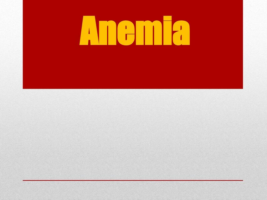 Anemia