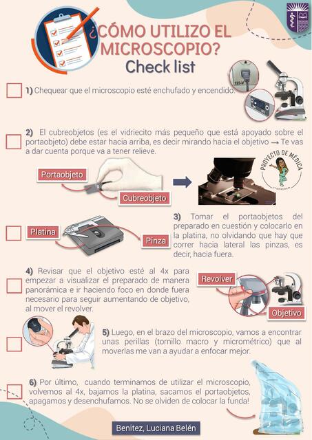 Cómo utilizar el microscopio