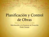 Planificación Y Control De Obras