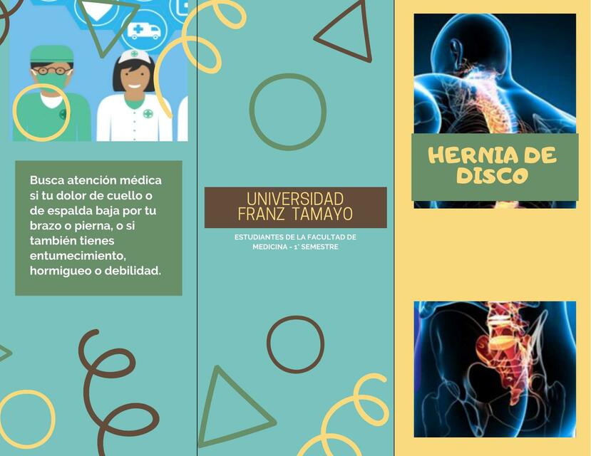 Tríptico Herniada Disco 