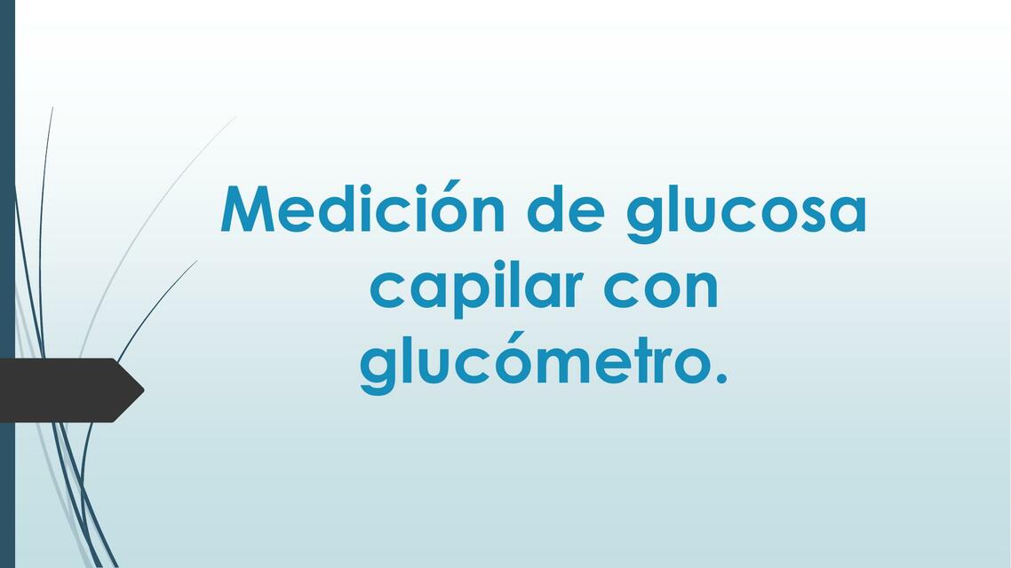 Medición de glucosa capilar con glucómetro