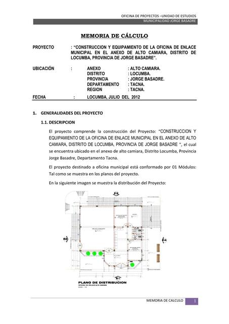 Memoria de Cálculo Edificación