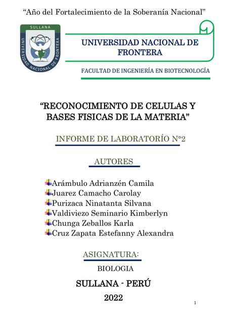 Informe 2 de Biología 