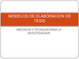 Modelos De Elaboración De Tesis