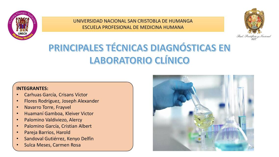 Principales Técnicas Diagnósticas en Laboratorio Clínico | RUTH