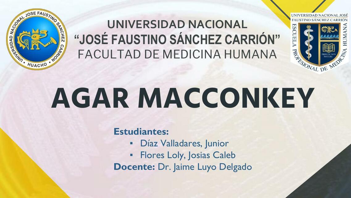 Agar MacConkey. Diapositivas