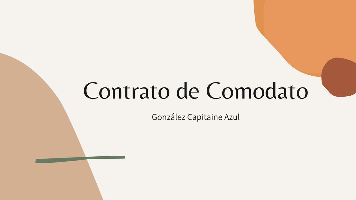 Contrato de Comodato