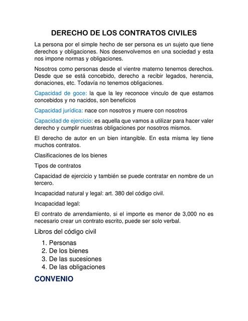 Apuntes contratos derecho