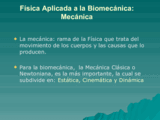 Fisica Aplicada A La Biomecánica  