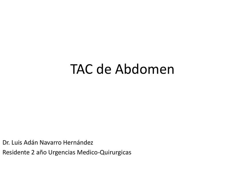 Tac de Abdomen 