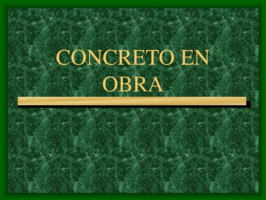 Concreto en obra