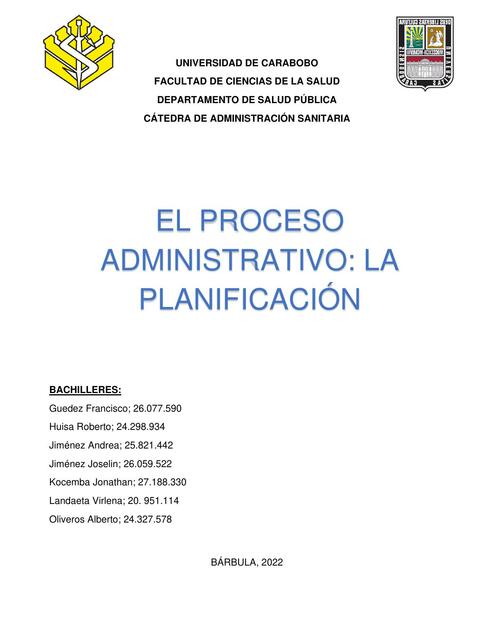 Proceso Administrativo - Planificación