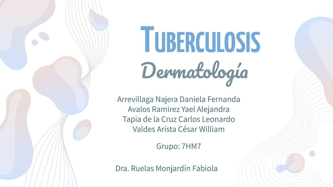 Tuberculosis- Dermatología