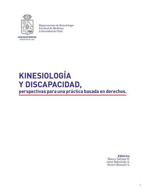 Kinesiologia y discapacidad, perspectivas para una práctica basada en derechos