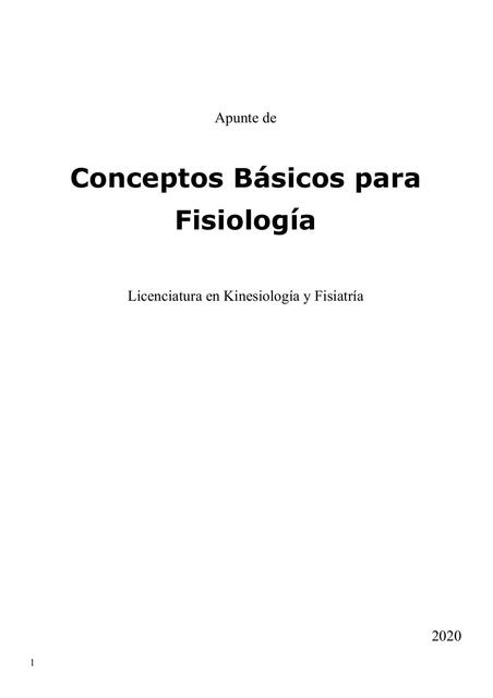 Generalidades de Fisiología 