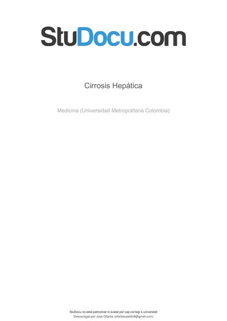 Cirrosis Hepática