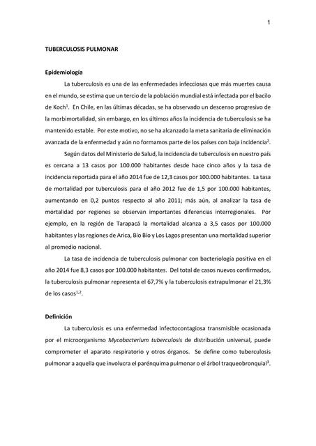 Tuberculosis Pulmonar