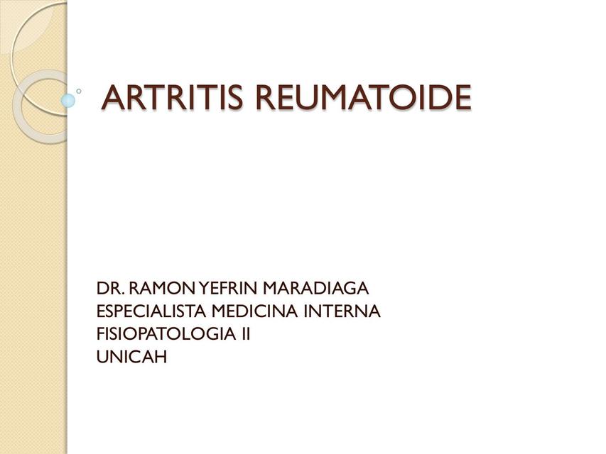 Artritis Reumatoide